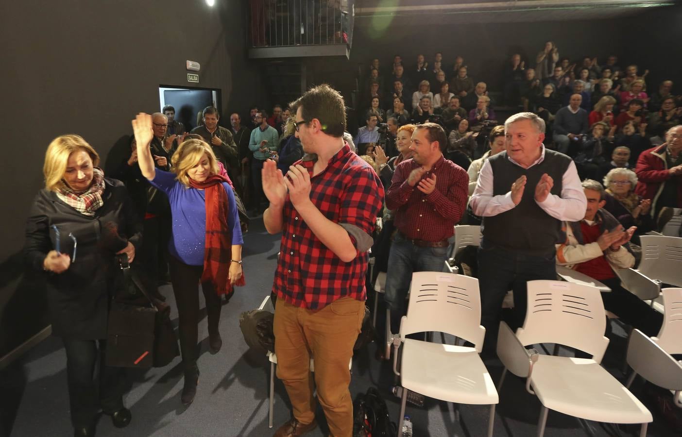 Elena Valenciano, en el mitin del PSOE en Avilés