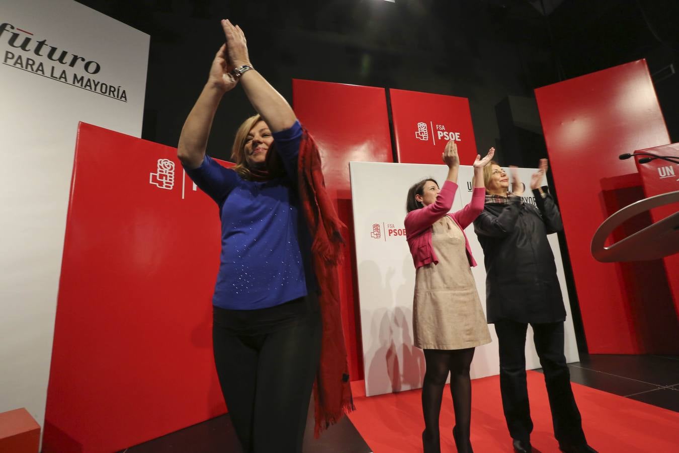 Elena Valenciano, en el mitin del PSOE en Avilés