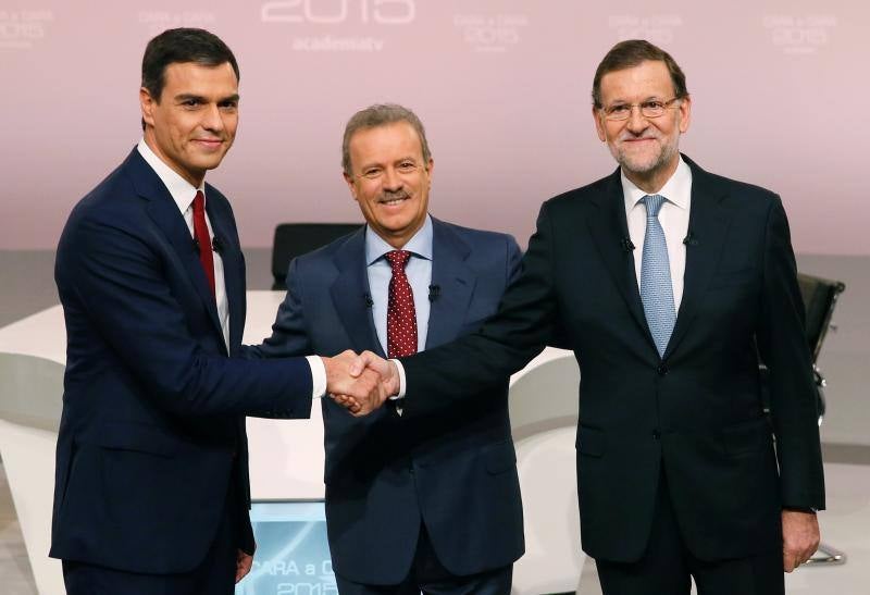 Las mejores imágenes del &#039;Cara a Cara&#039; entre Mariano Rajoy y Pedro Sánchez