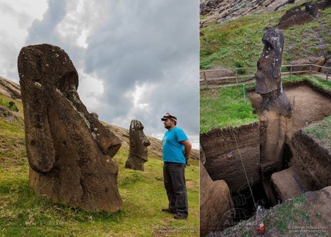 ¿Sabes qué hay bajo los moais en la Isla de Pascua?