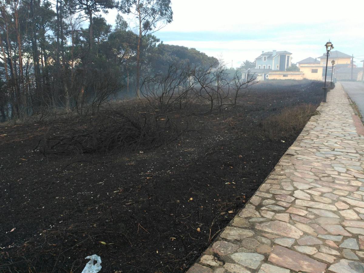 Los daños del fuego en Asturias