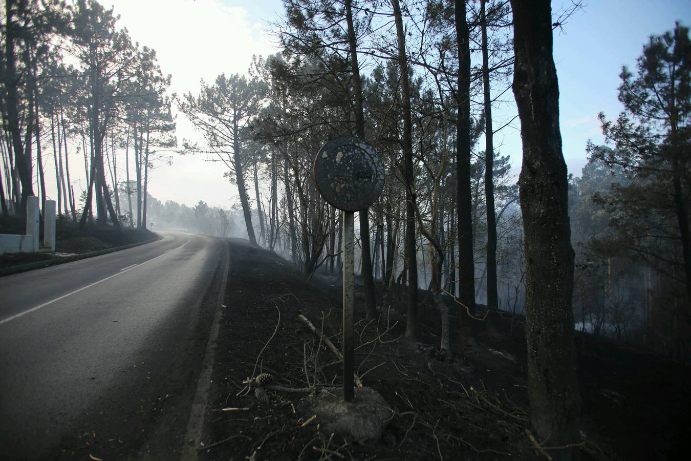 Los daños del fuego en Asturias