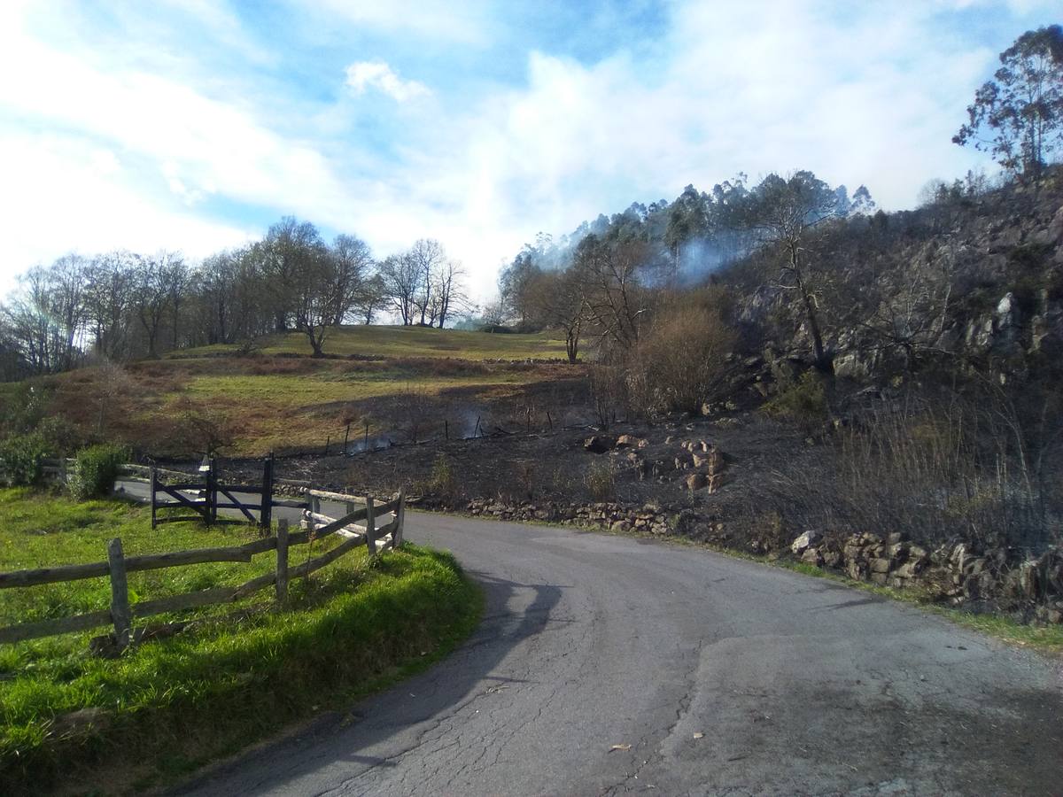 Espectacular incendio de Soto de Ribera