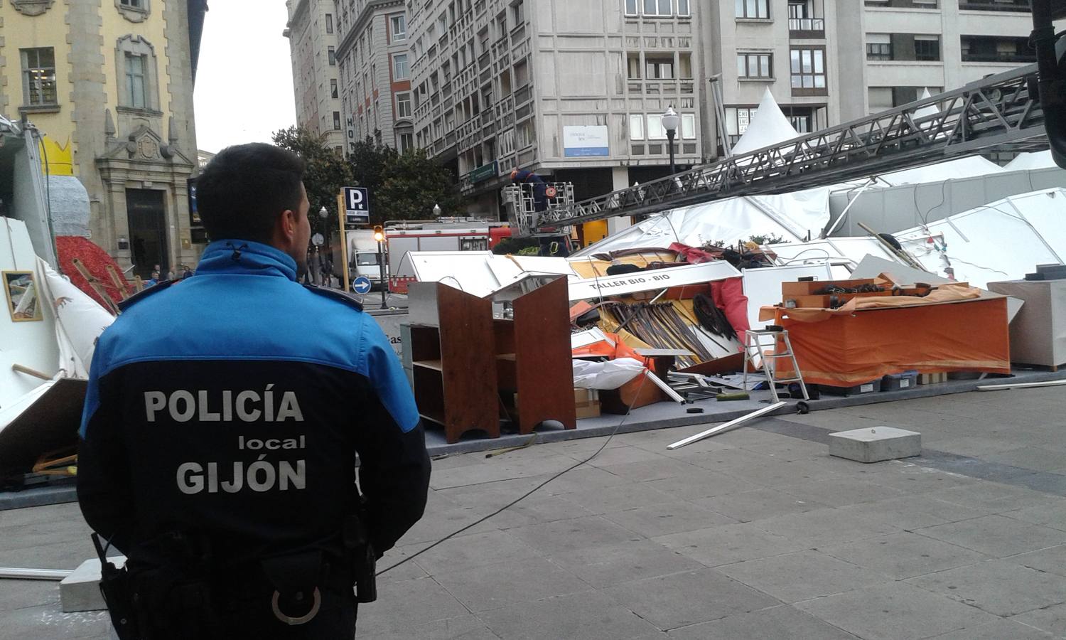 Las consecuencias del fuerte viento en Asturias