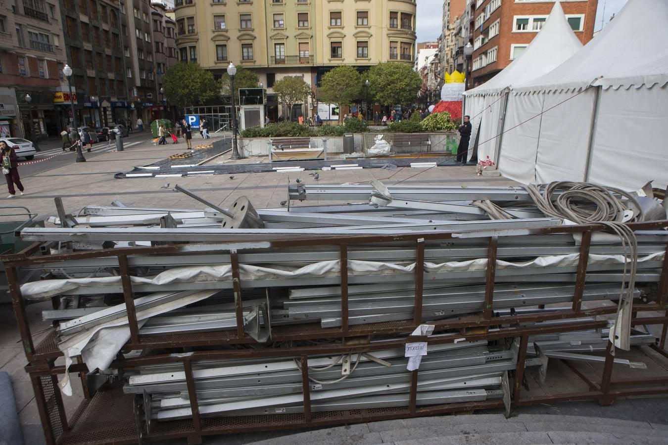 Las consecuencias del fuerte viento en Asturias