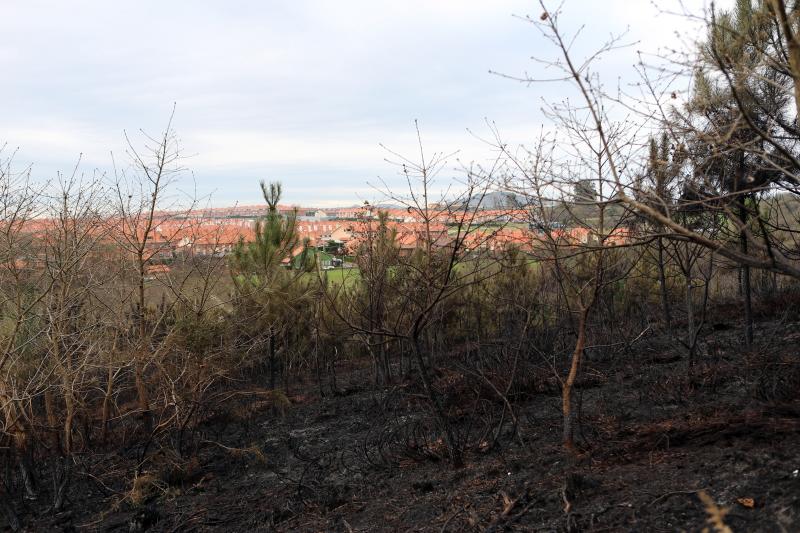 Así están los alrededores de La Fresneda tras el incendio que cercó la urbanización