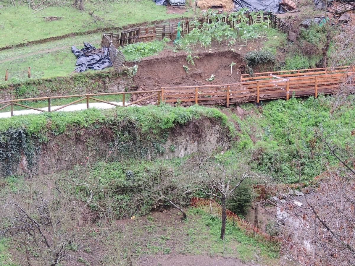La lluvia no da tregua en el occidente asturiano