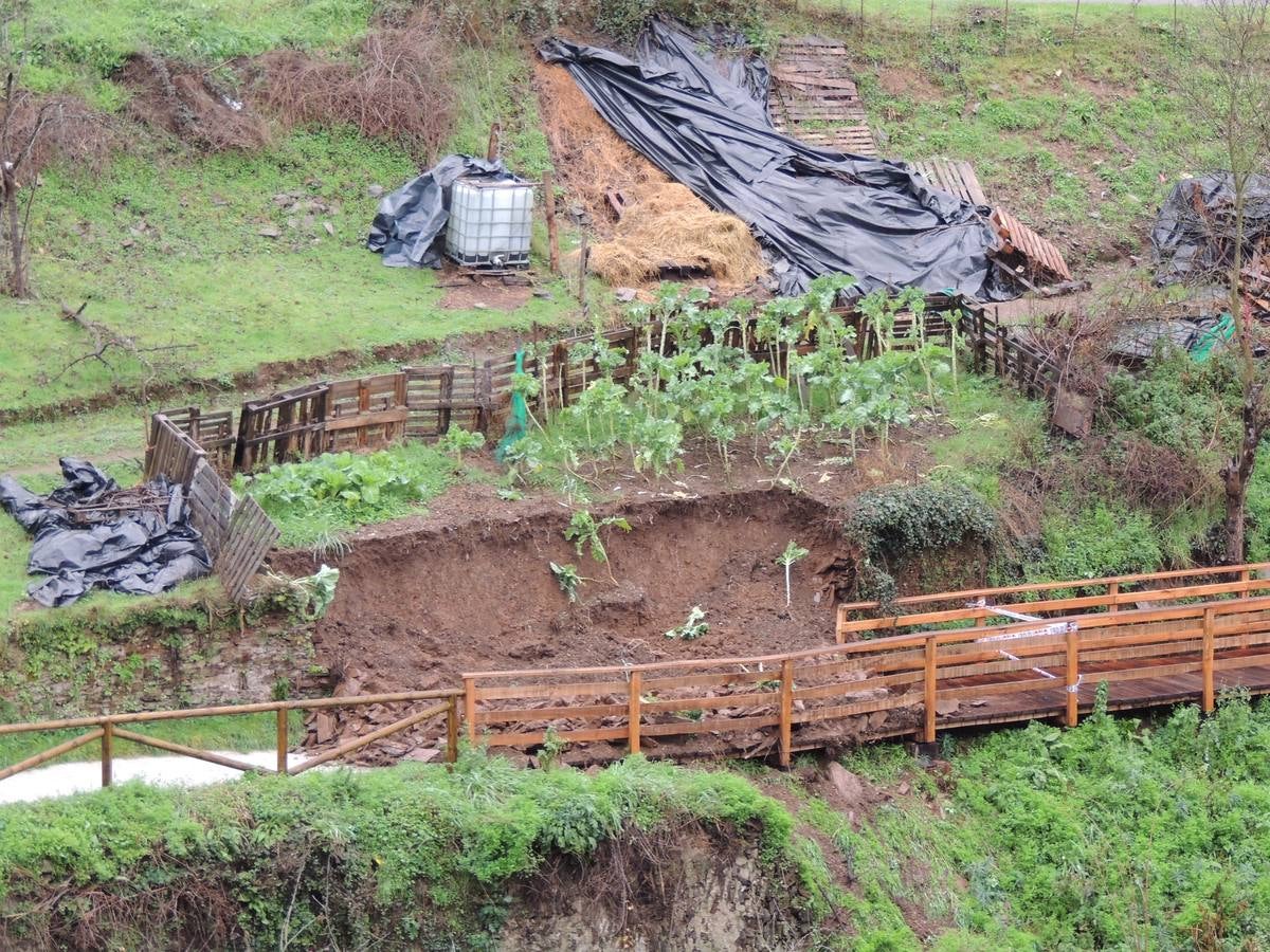 La lluvia no da tregua en el occidente asturiano