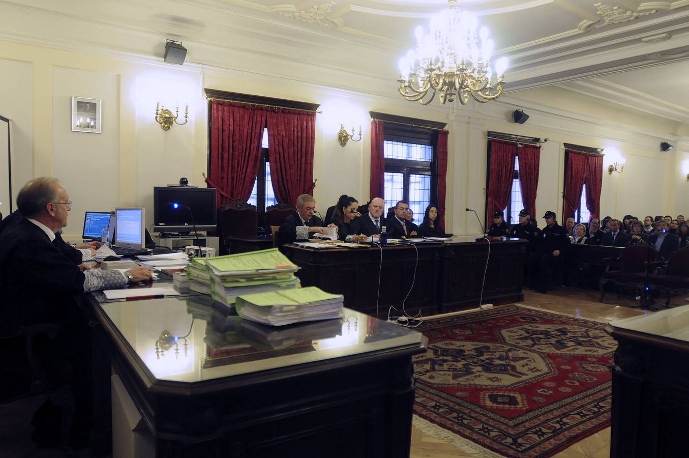 Vista de la sala de la Audiencia Provincial de León durante el juicio.