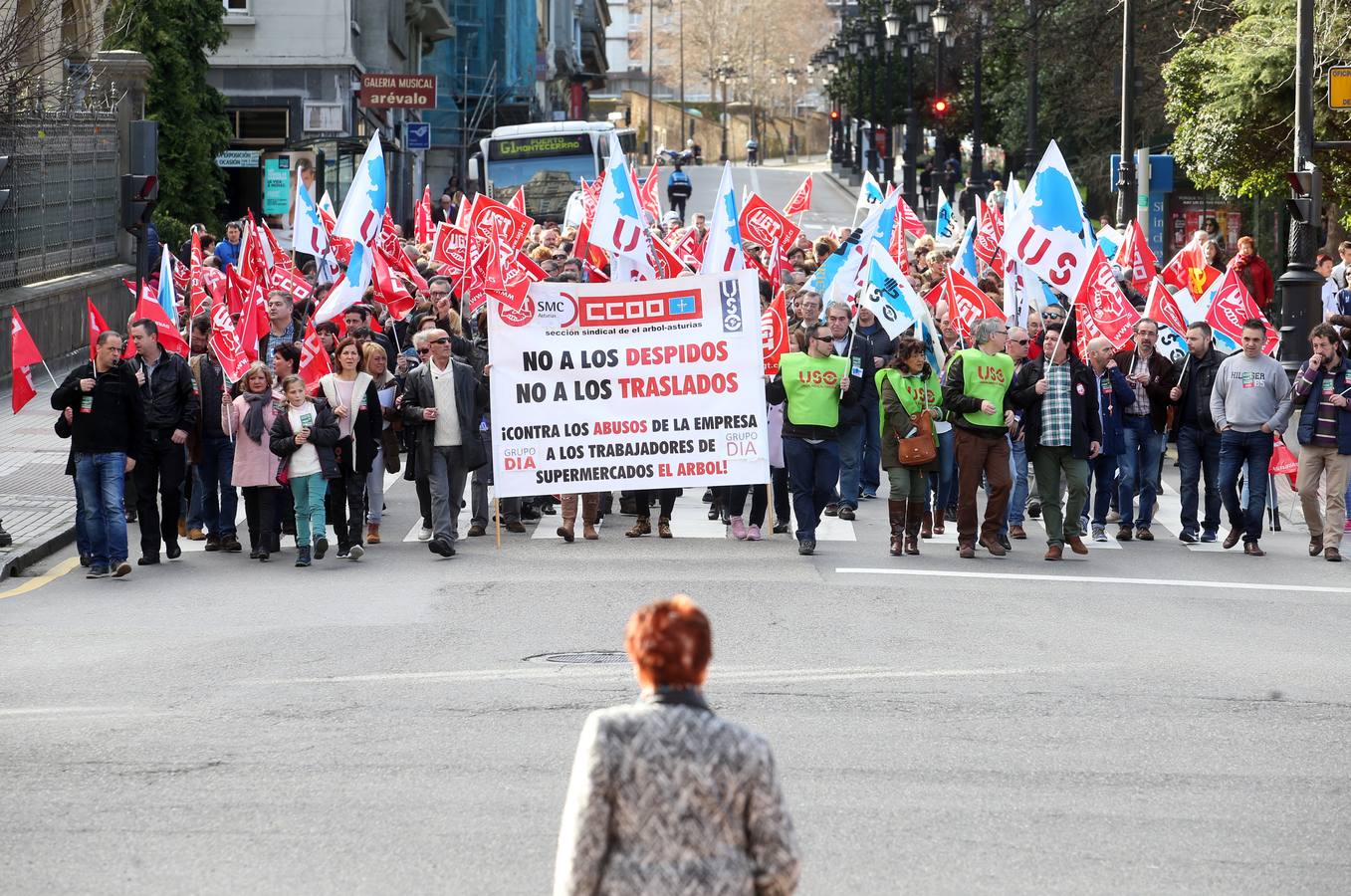 Manifestación de los trabajadores de El Árbol