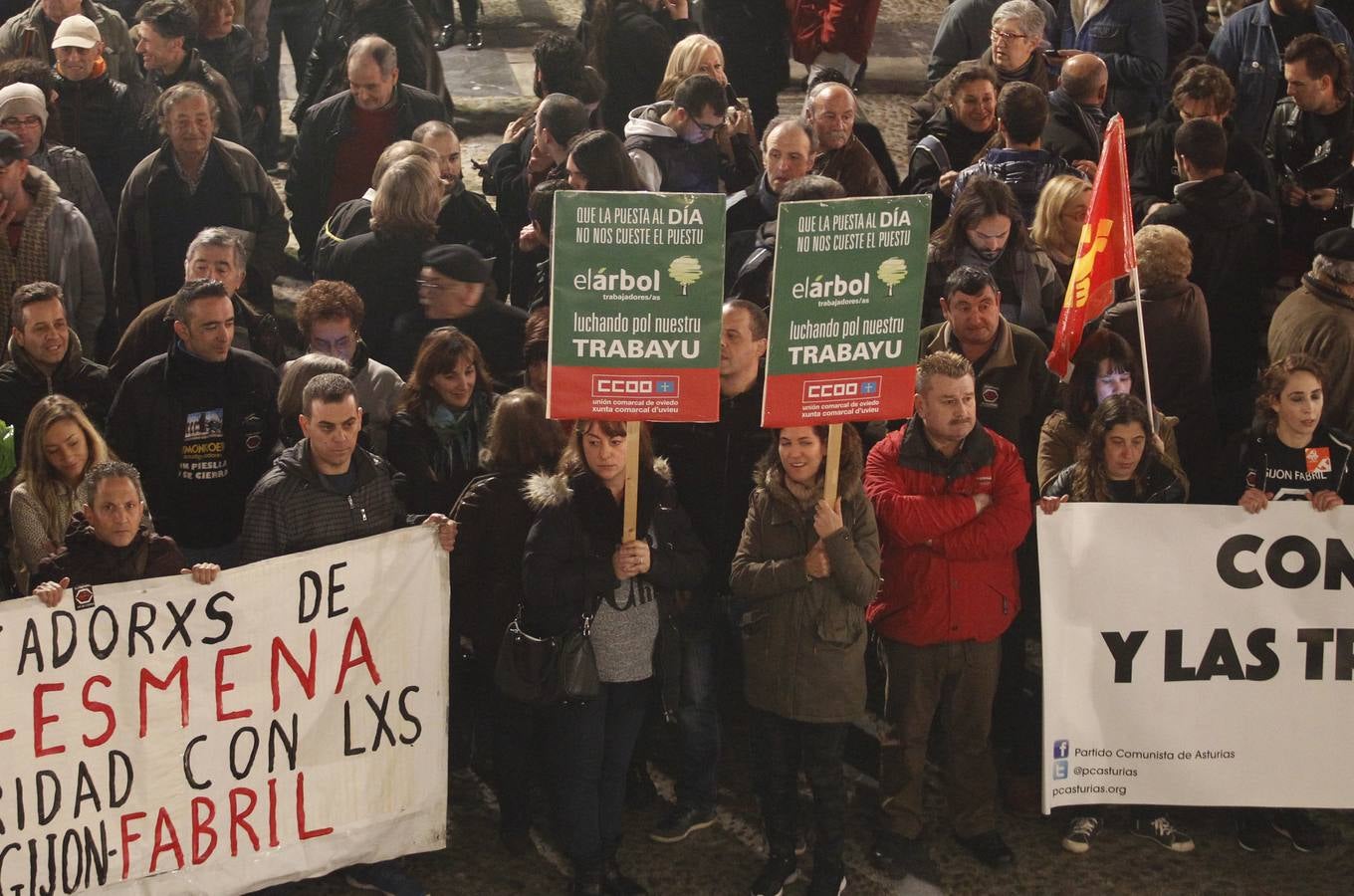 Manifestación contra el cierre de Gijón Fabril