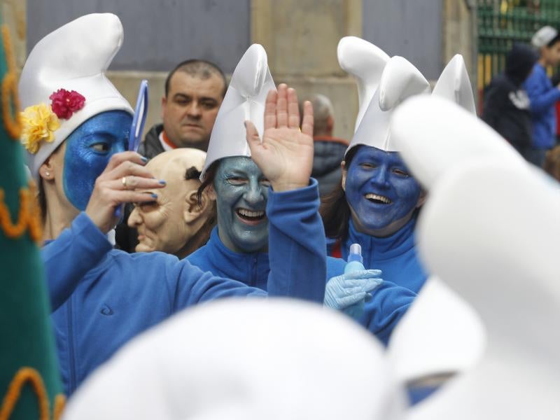 Desfile infantil de Antroxu por las calles de Gijón
