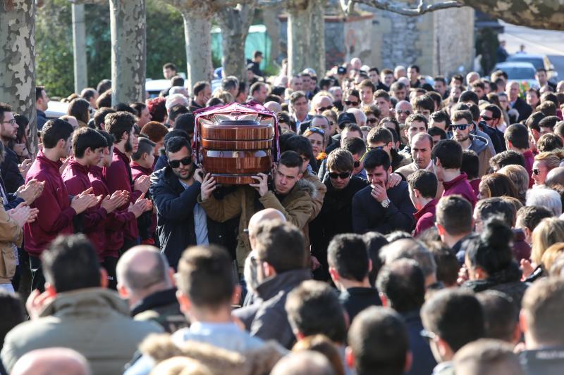 Despedida a Hugo Suárez en la iglesia de Trasona, en Corvera