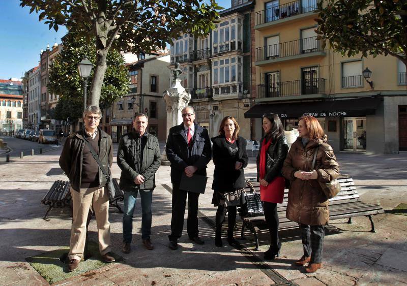 Santiago García Granda, Pedro Sánchez Lazo, Agustín Costa y José Muñiz, cuatro aspirantes a rector de la Universidad de Oviedo
