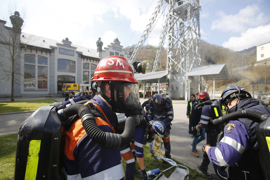 Así fue el simulacro de evacuación en el Ecomuseo de Samuño