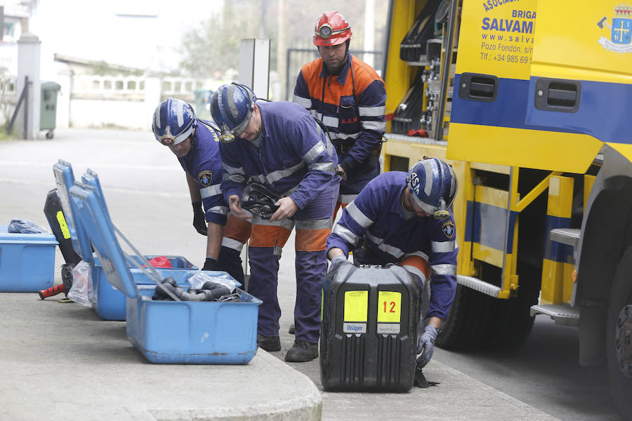 Así fue el simulacro de evacuación en el Ecomuseo de Samuño