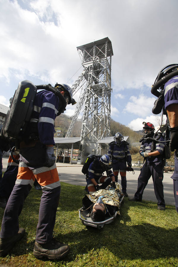 Así fue el simulacro de evacuación en el Ecomuseo de Samuño