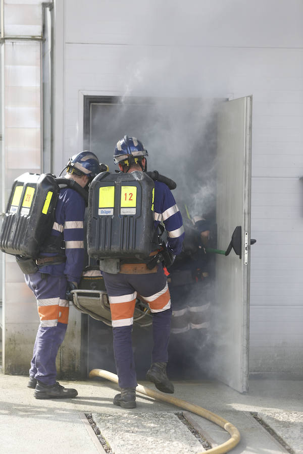 Así fue el simulacro de evacuación en el Ecomuseo de Samuño