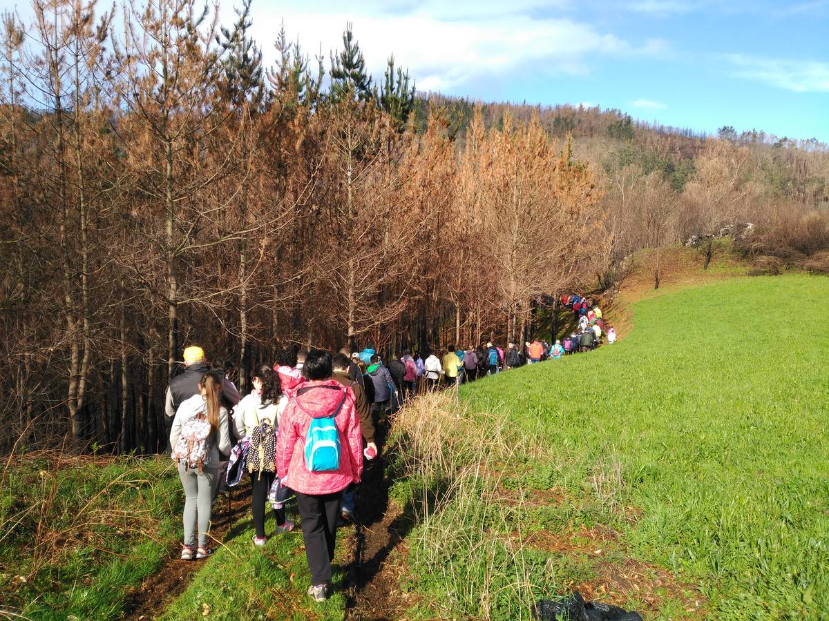 El Franco camina en apoyo a los afectados por los incendios