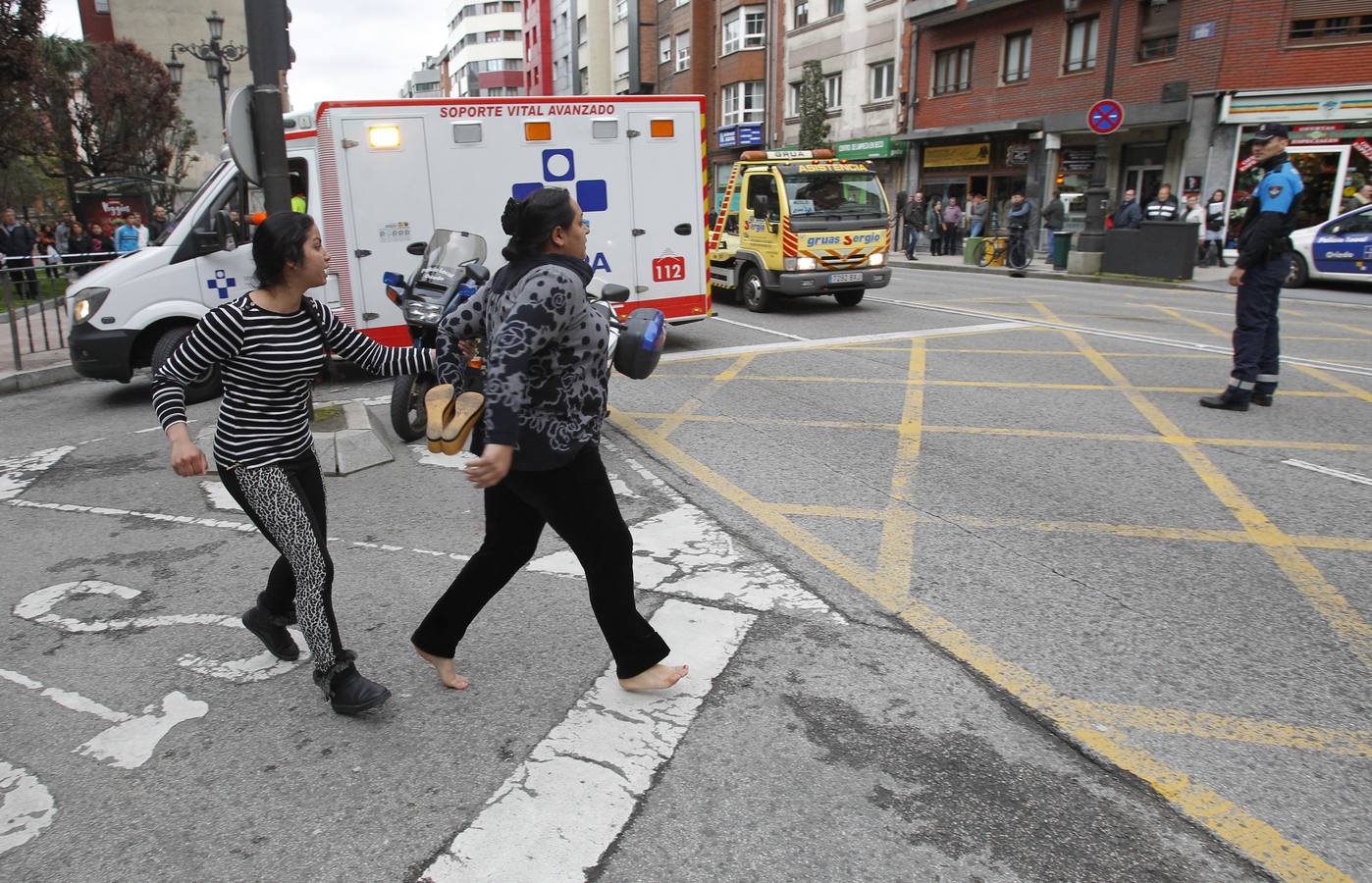 Multitudinaria pelea con seis heridos en Oviedo