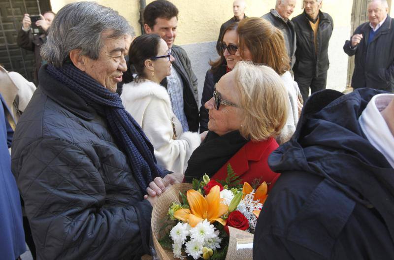 Inauguración de la plazoleta de Agustín José Antuña en Gijón