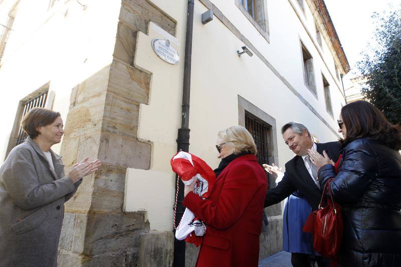 Inauguración de la plazoleta de Agustín José Antuña en Gijón