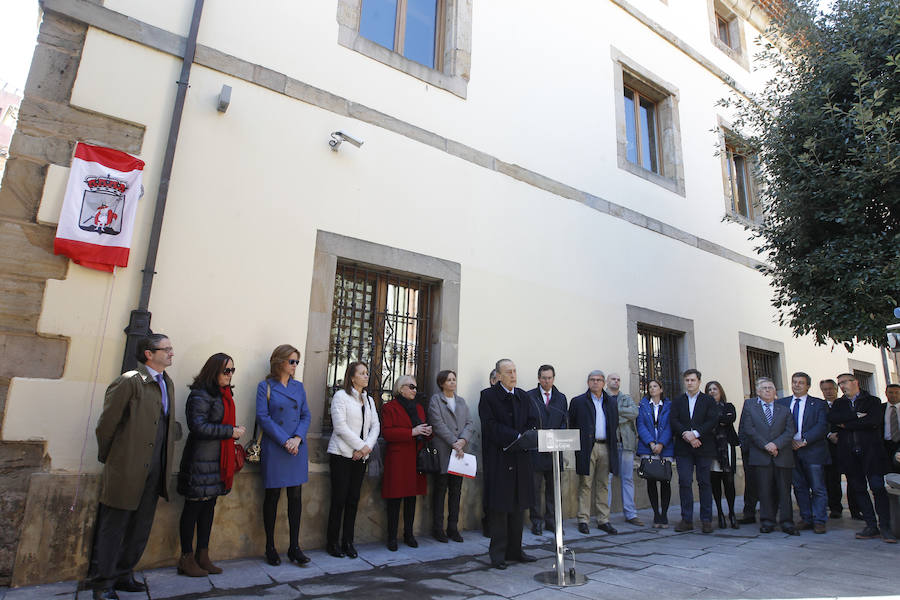 Inauguración de la plazoleta de Agustín José Antuña en Gijón