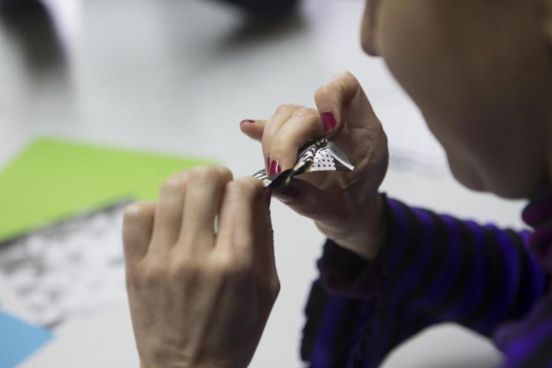 Flores de papel en el Botánico