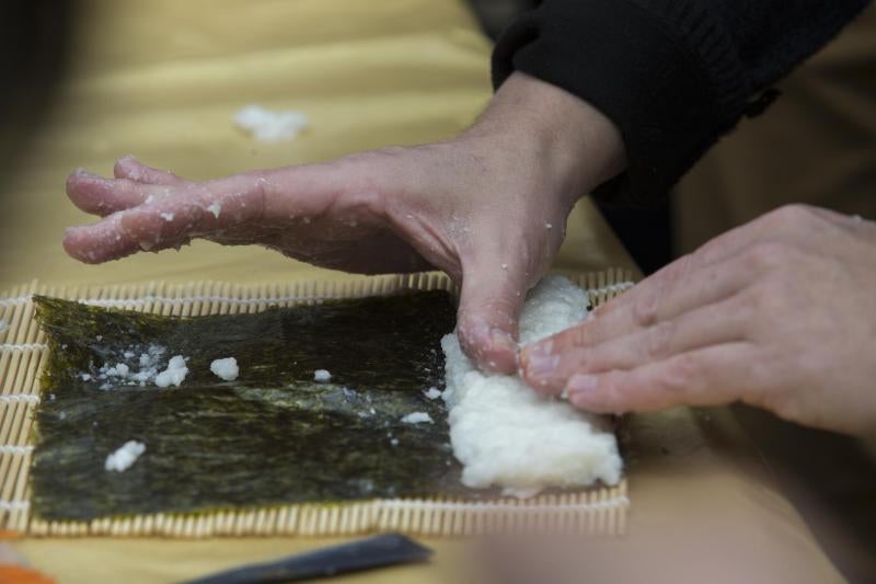 Flores de papel en el Botánico