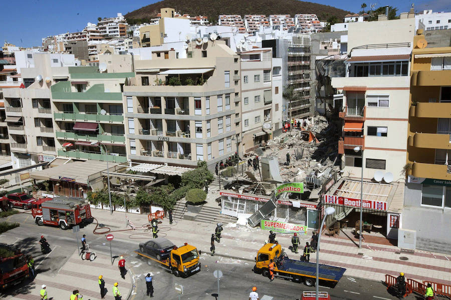 Derrumbe de un edificio en Tenerife