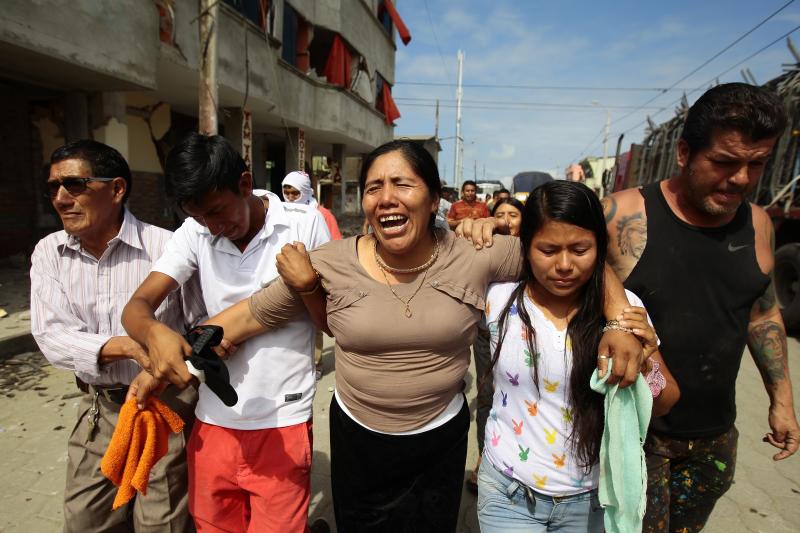 Desolación y destrucción en Ecuadro