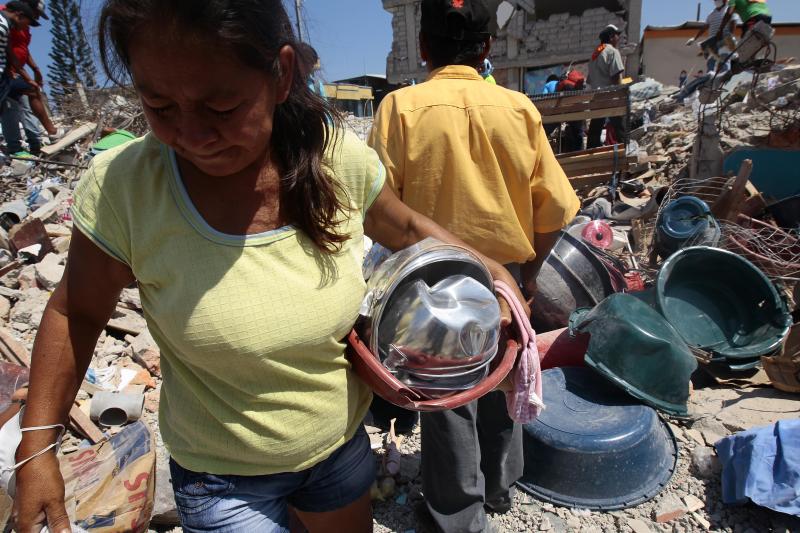 Desolación y destrucción en Ecuadro