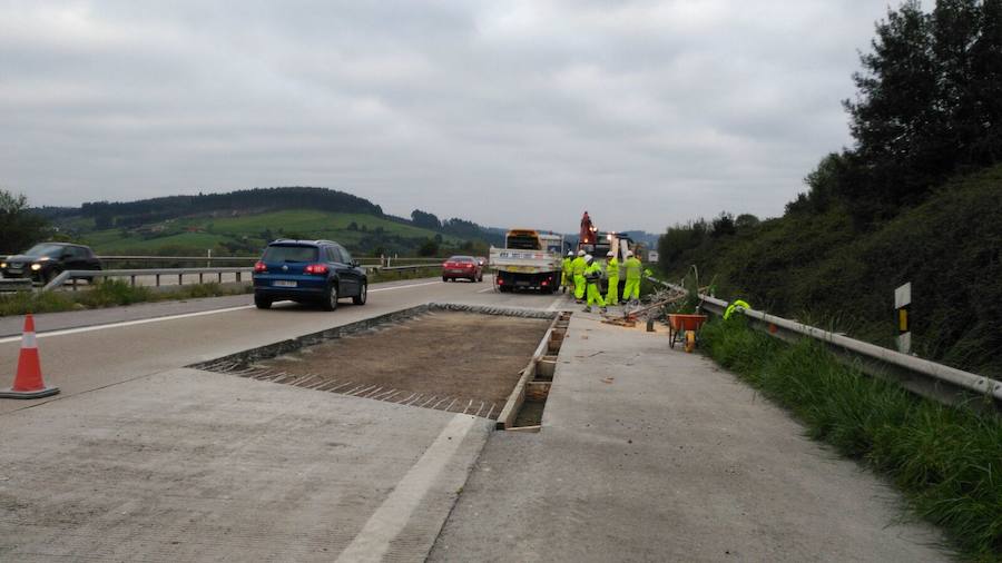 Retenciones kilométricas en la Y por las obras para tapar baches