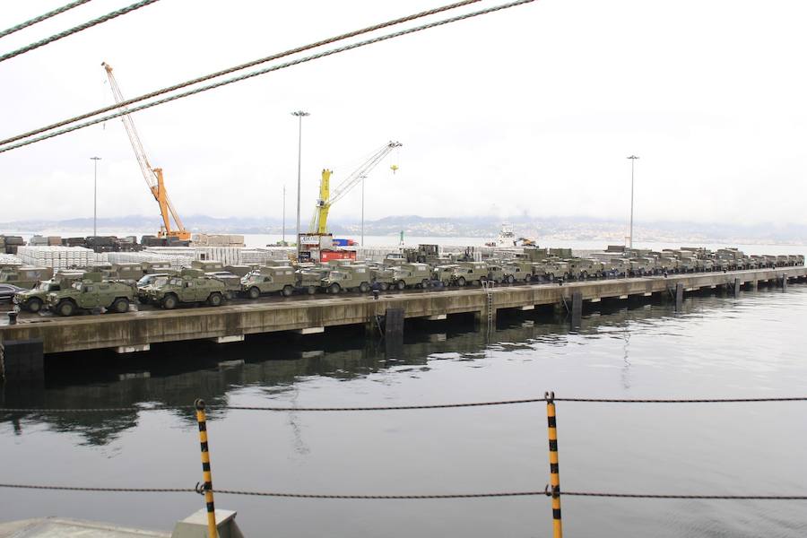 Embarque en el puerto de Vigo para partir a Polonia.