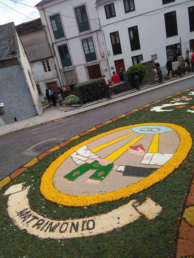 Alfombras florales en Castropol