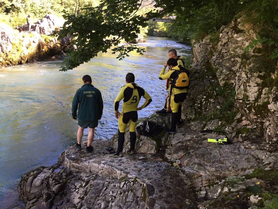 Localizan el cuerpo de un pescador gijonés en el Sella