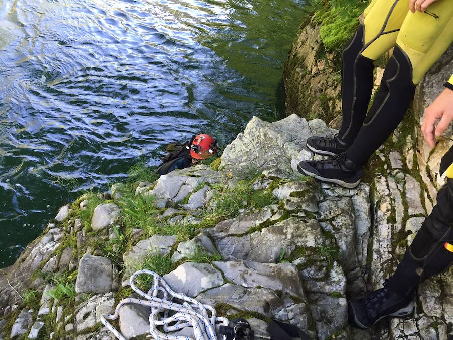 Localizan el cuerpo de un pescador gijonés en el Sella