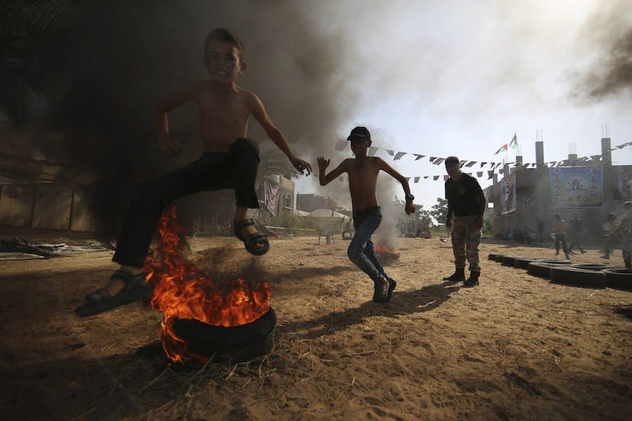 Campamento militar infantil en Gaza