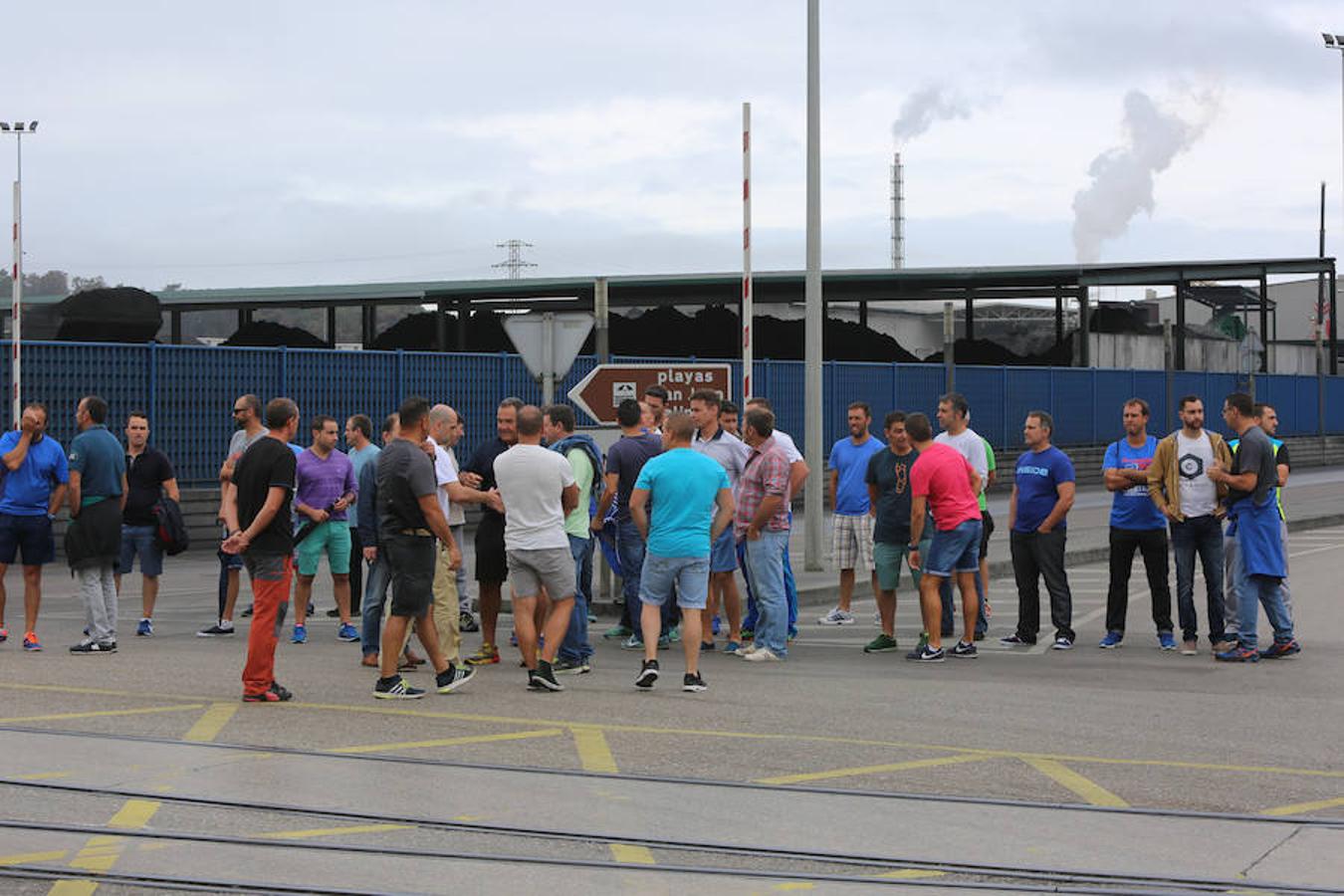 Protesta de mineros leoneses en Avilés