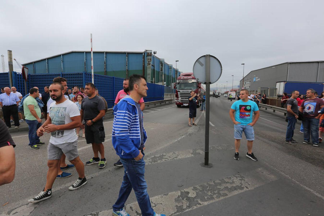 Protesta de mineros leoneses en Avilés