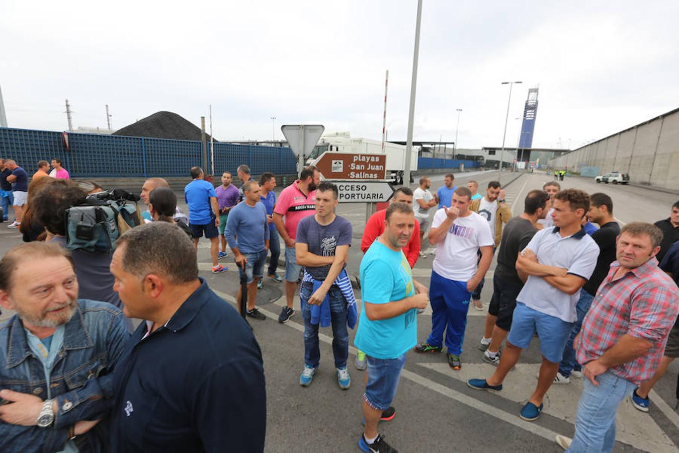 Protesta de mineros leoneses en Avilés