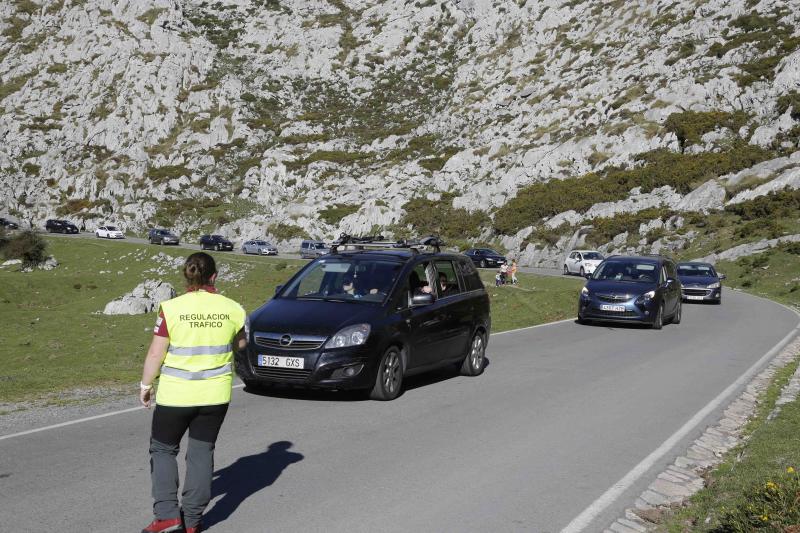 El acceso a los Lagos, colapsado