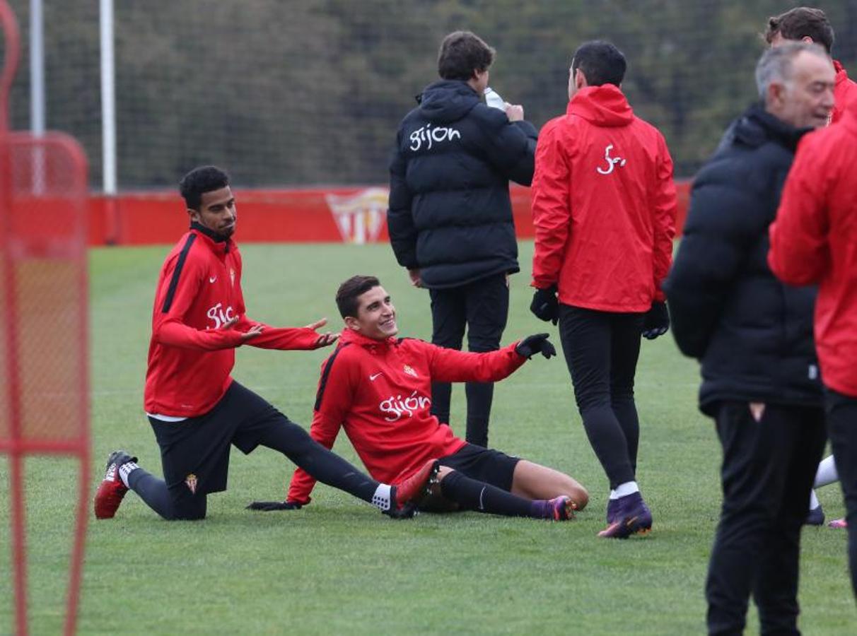 Entrenamiento del Sporting en Mareo