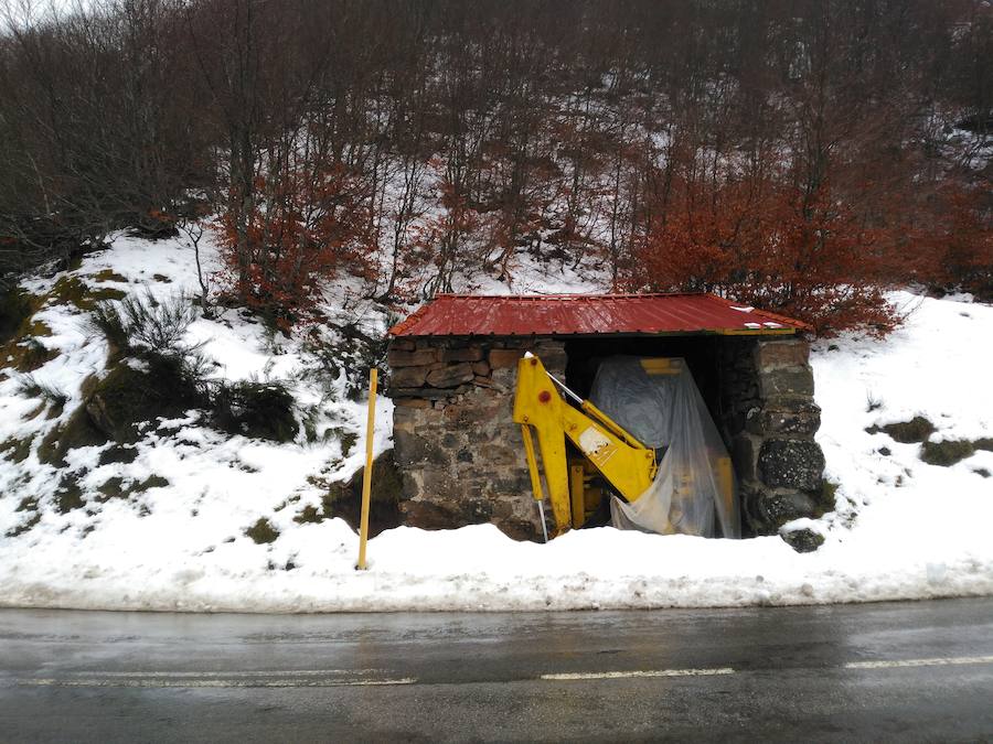 La nieve cubre Asturias a la espera de una ola de frío siberiano
