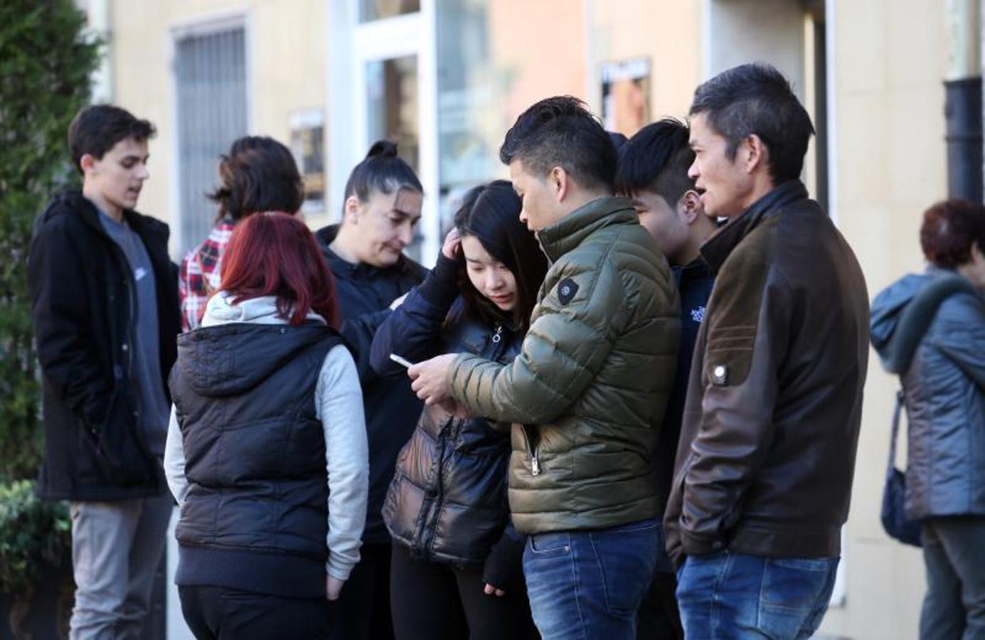 El día después del espectacular incendio que destruyó un bazar chino de Oviedo