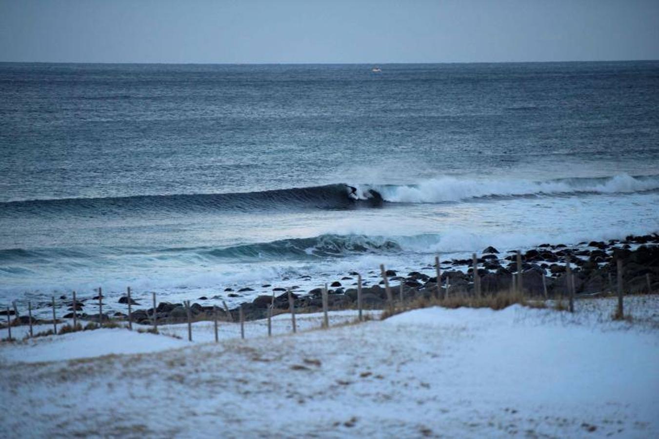 Surf a 5 grados bajo cero