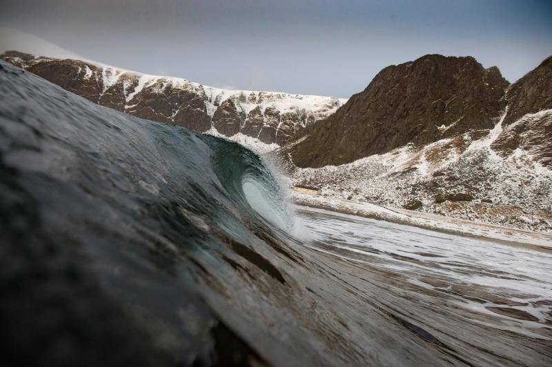 Surf a 5 grados bajo cero