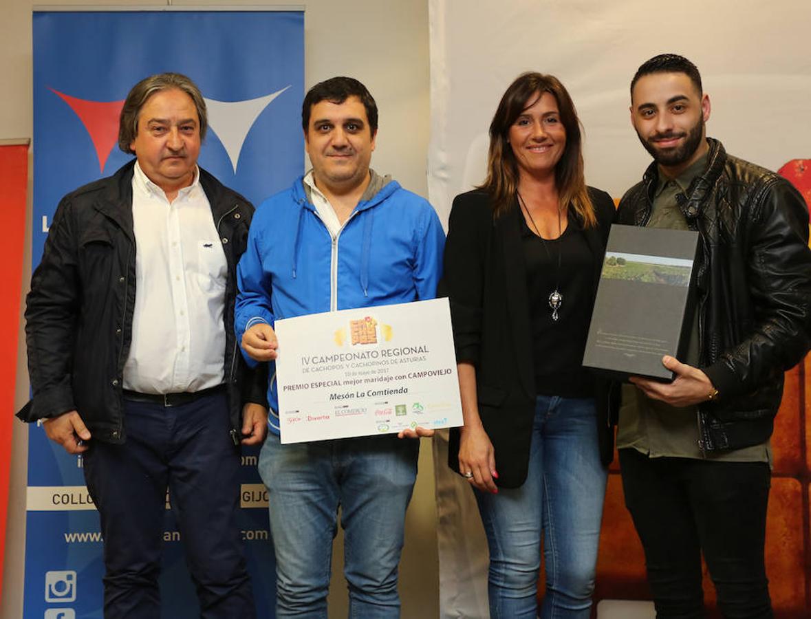 IV Campeonato Regional de Cachopos y Cachopinos de Asturias. Premio especial mejor maridaje con CAMPOVIEJO Mesón La Comtienda