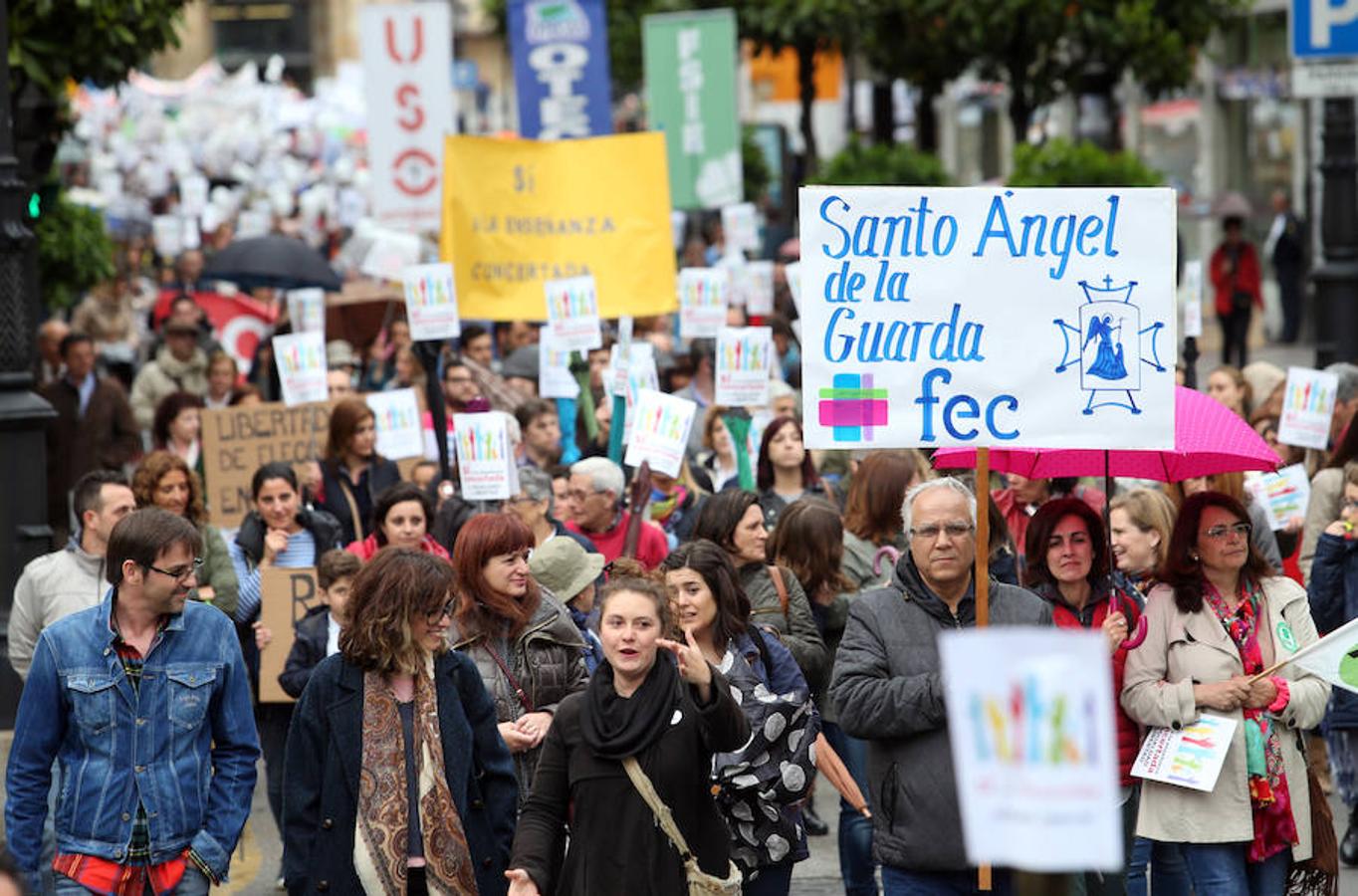 Manifestación de la enseñanza concertada de Asturias