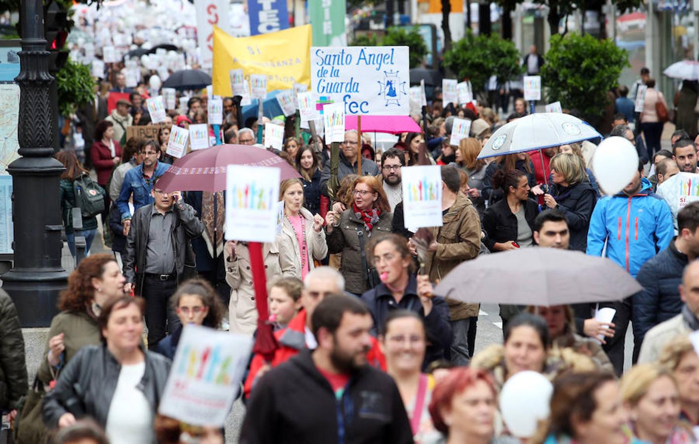 Manifestación de la enseñanza concertada de Asturias